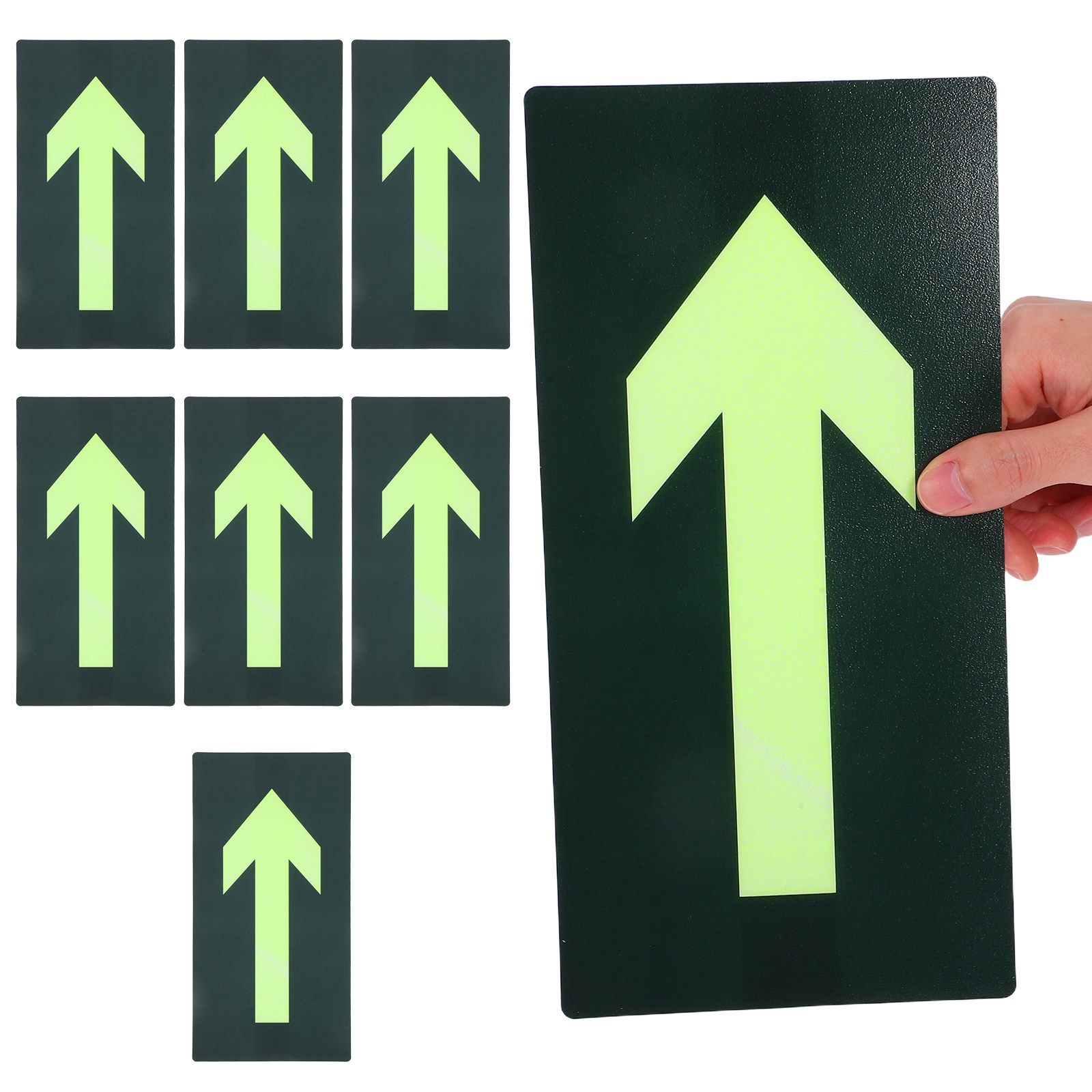 Emergency Exit Sign - 8Pcs Night Glow Exit Arrow Stickers