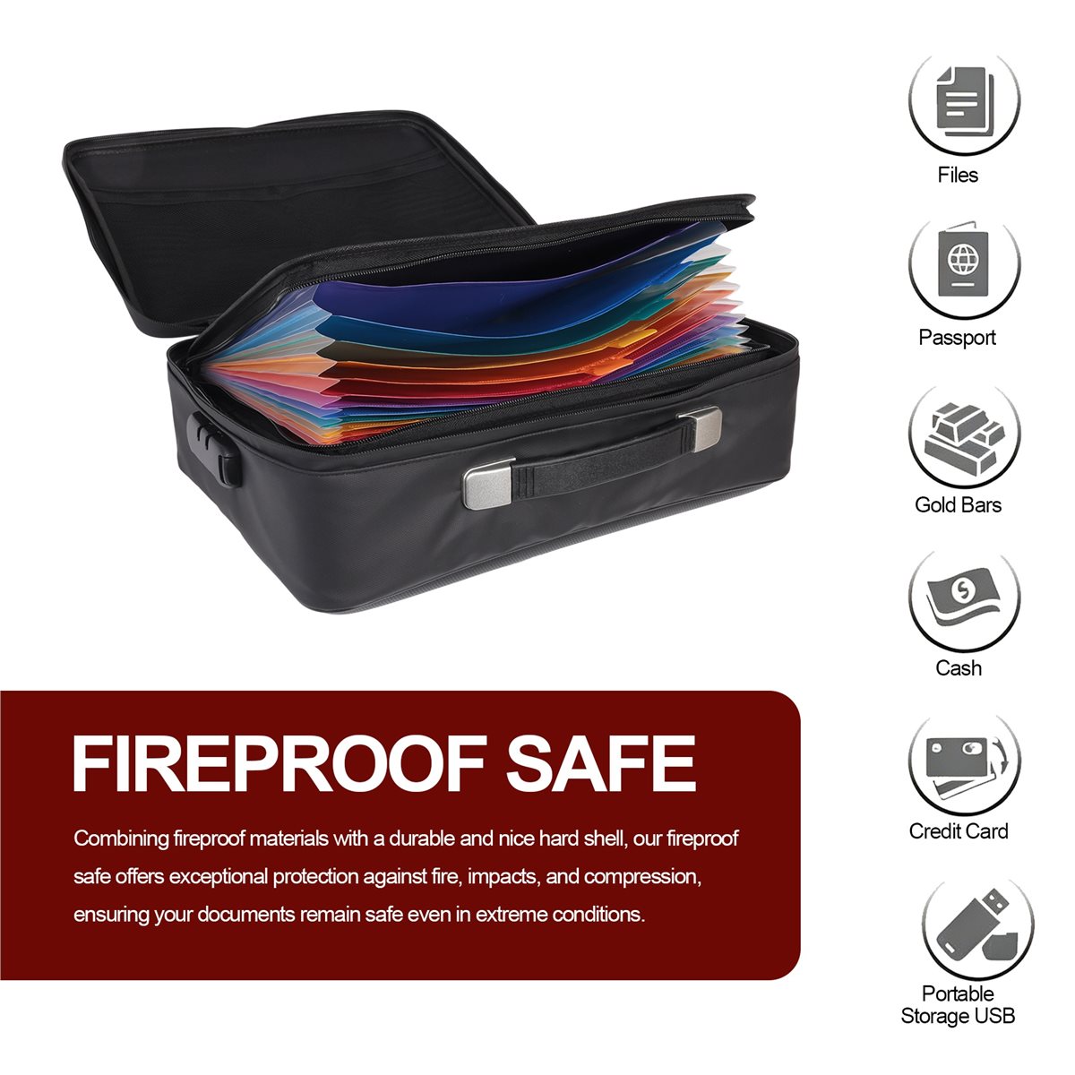828328 Fireproof Document Box  - огляд і ціна Fire Safe Document