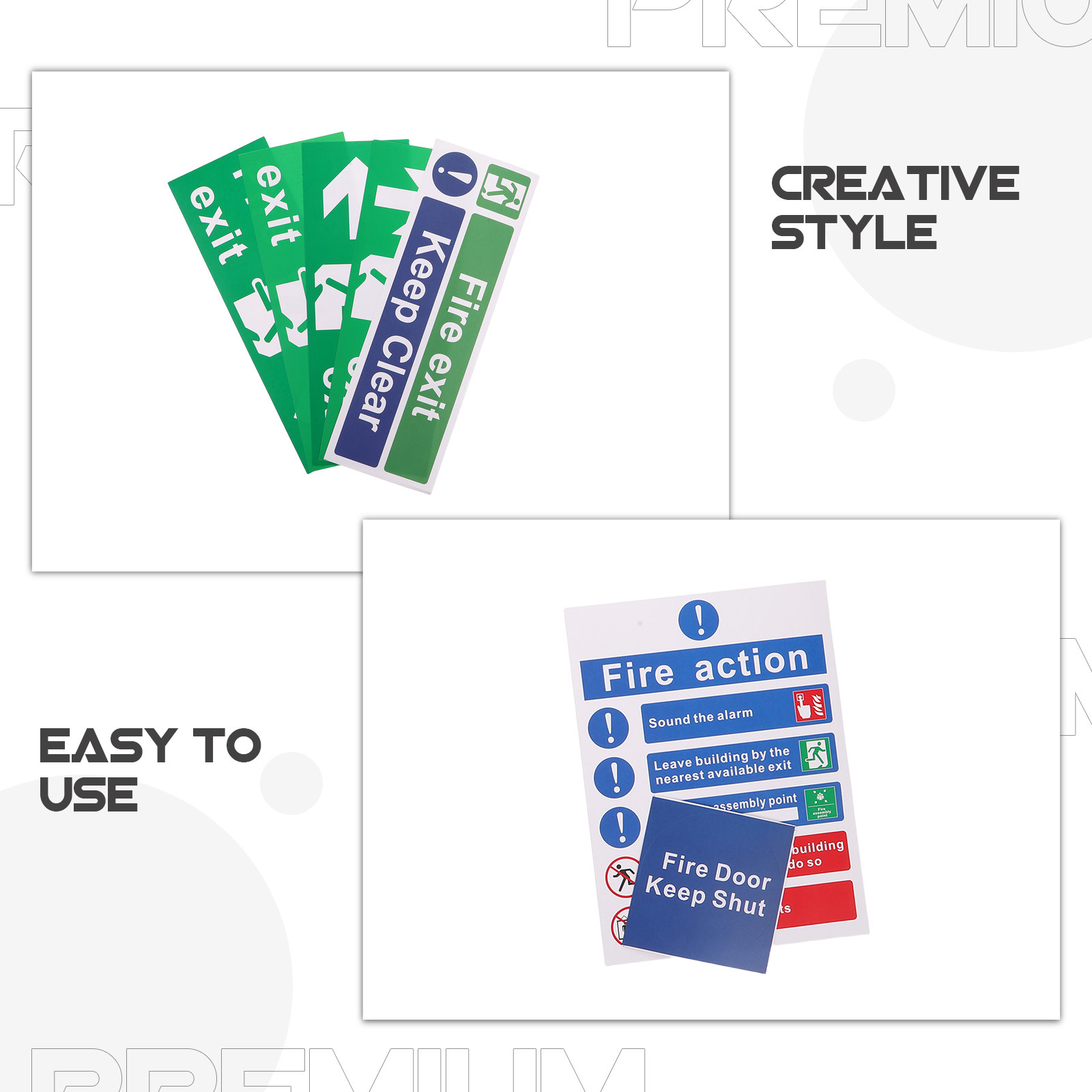 21Pcs Fire Exit Sign Set Emerg - огляд і ціна Emergency Exit Sign